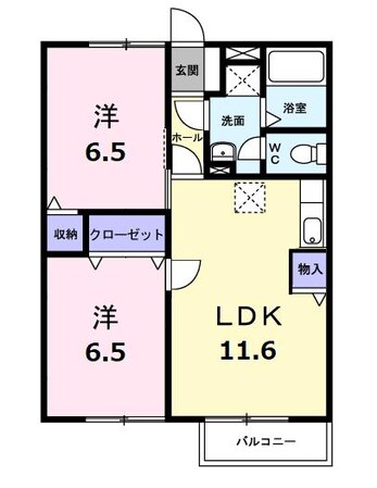 宮町駅 徒歩33分 1階の物件間取画像